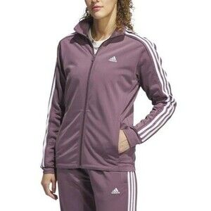 Adidas Ladies' 3-Stripes Track Jacket Purple Large NWT